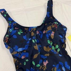 Women’s Navy Blue Floral One Piece Swimsuit